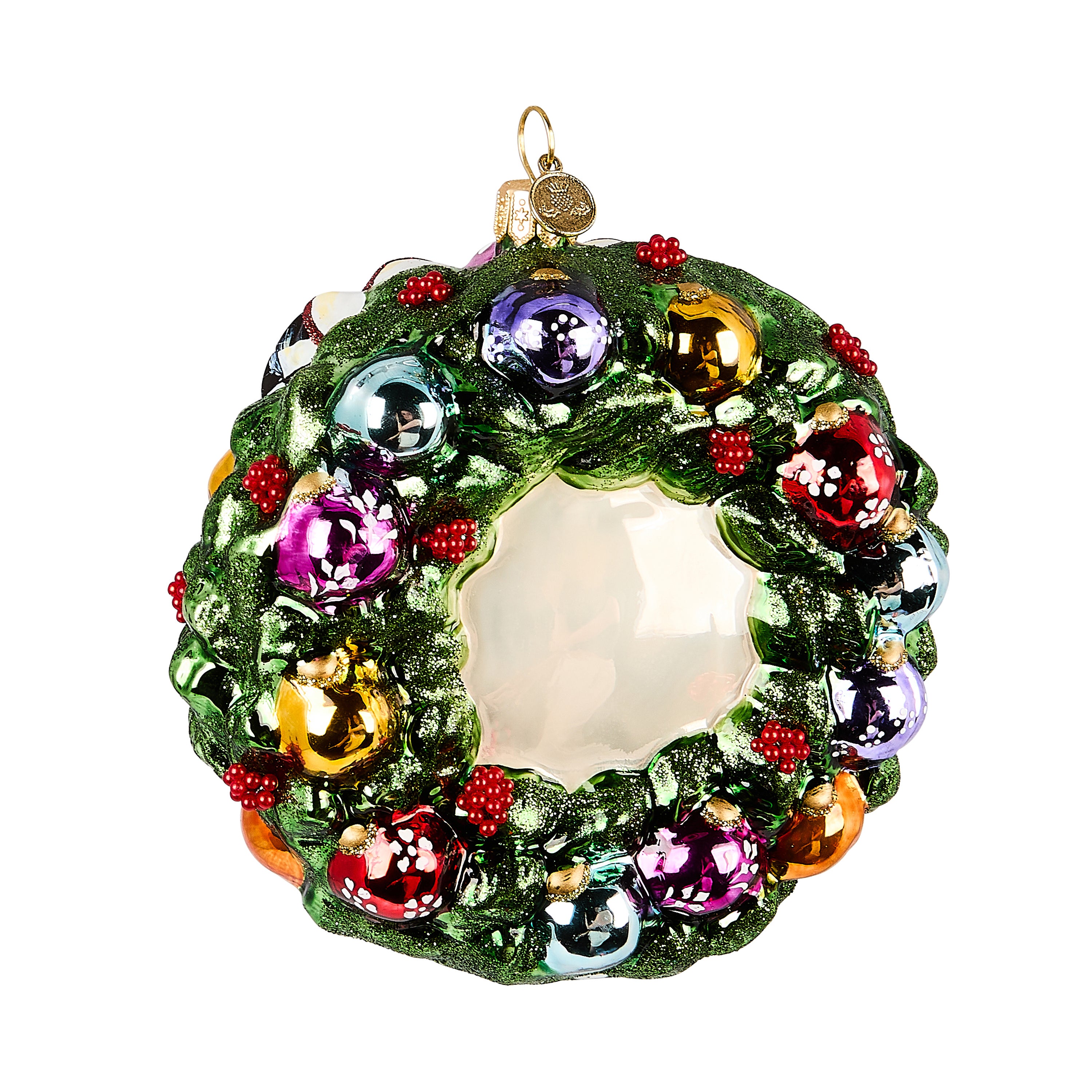 MacKenzie-Childs | 2025 Floral Wreath Glass Ornament