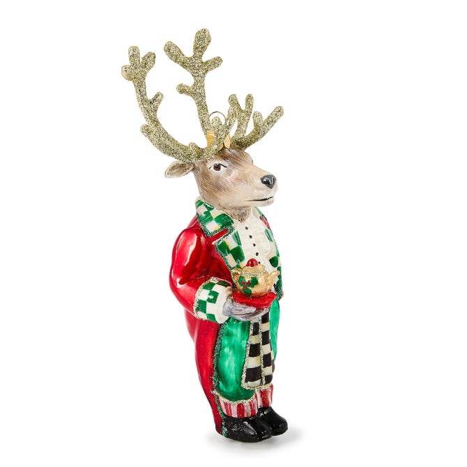Check It Out Reindeer Butler Ornament image number 1