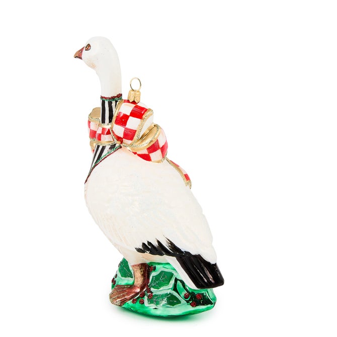 Check It Out Goose Glass Ornament image number 1