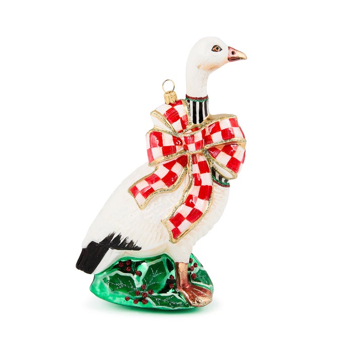 Check It Out Goose Glass Ornament image number 0