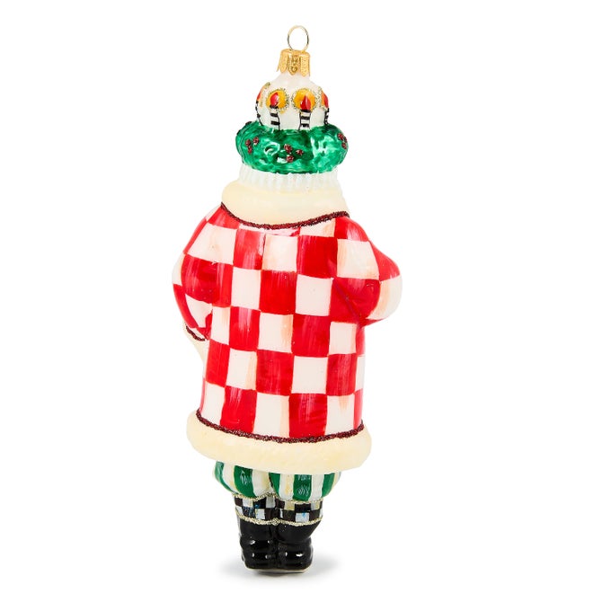 Check It Out Santa Lucia Glass Ornament image number 1