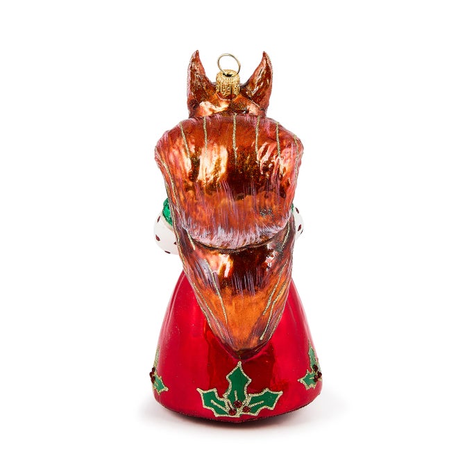 Check It out Squirrel Glass Ornament image number 1