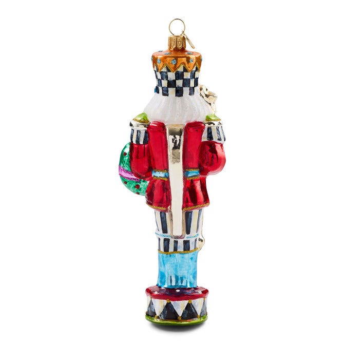Confetti Christmas Nutcracker Glass Ornament image number 2