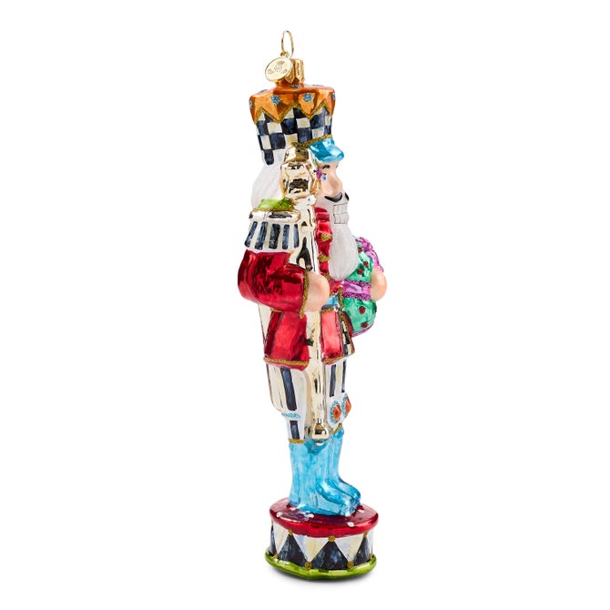 Confetti Christmas Nutcracker Glass Ornament image number 3