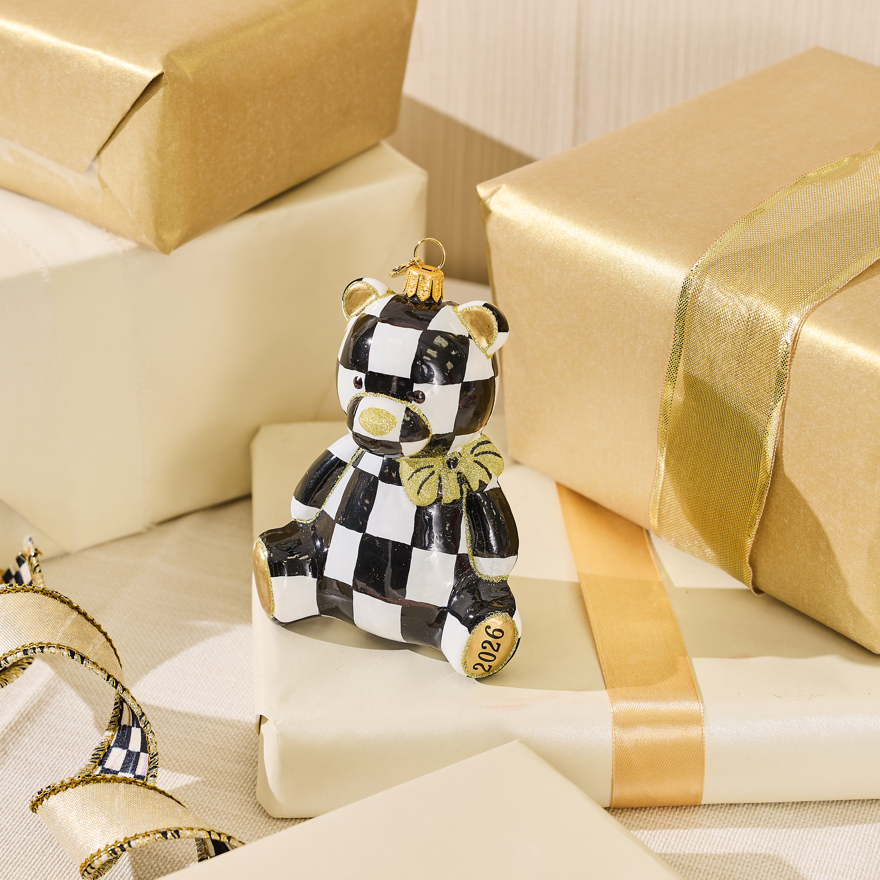 MacKenzie-Childs | 2026 Courtly Bear Glass Ornament