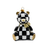 2026 Courtly Bear Glass Ornament