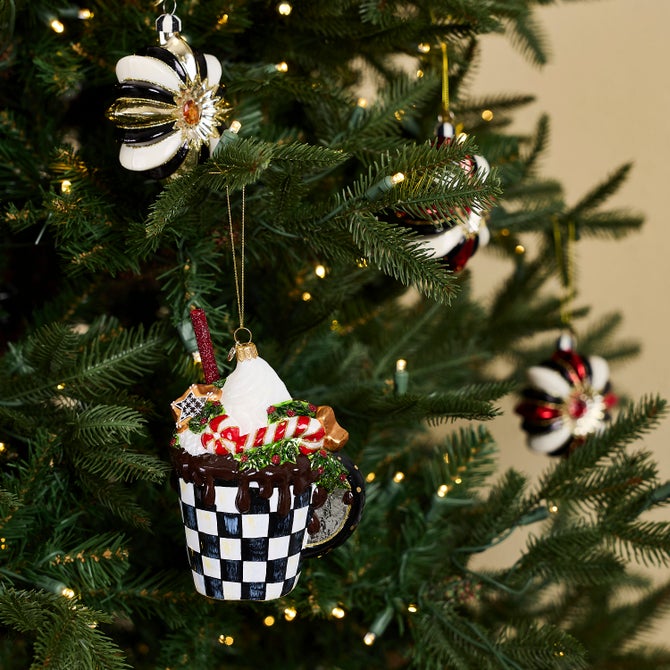Hot Coco Glass Ornament image number 1