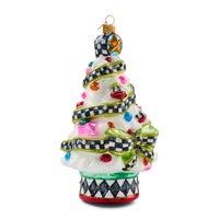 Confetti Christmas Tree Glass Ornament