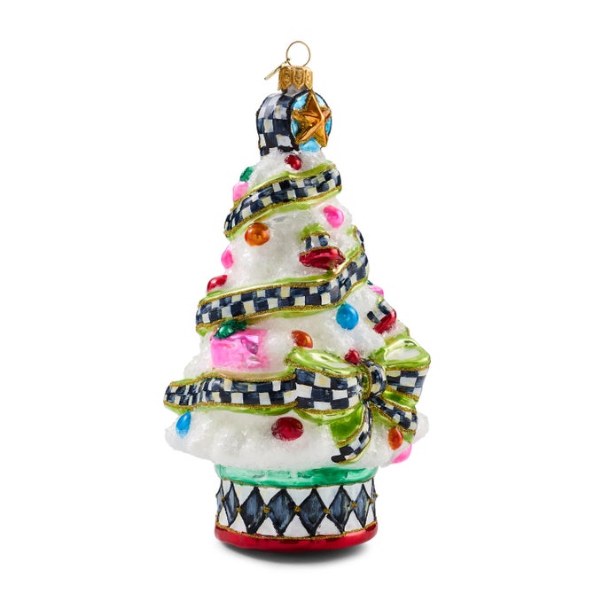 Confetti Christmas Tree Glass Ornament image number 3