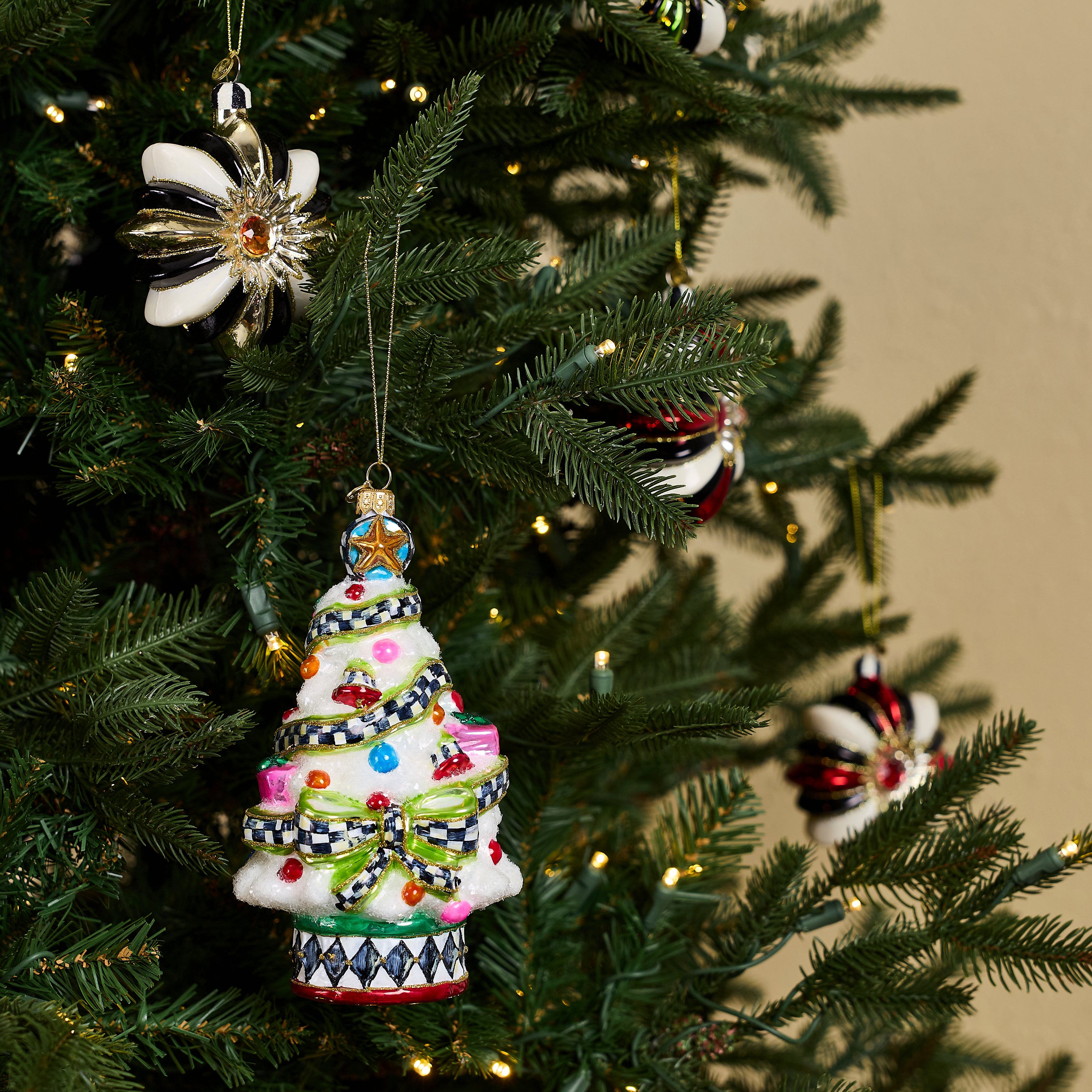 その他  Christmas Present Ornament MacKenzie-Childs | Confetti Christmas Tree Glass Ornament