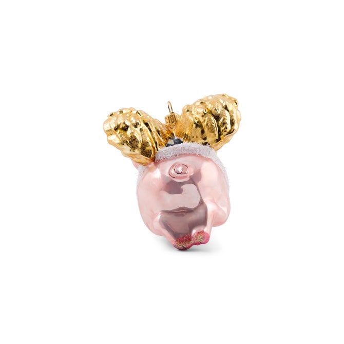 Flying Pig Glass Ornament image number 3