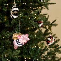 Flying Pig Glass Ornament