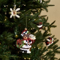 Aurora Teddy Bear Glass Ornament