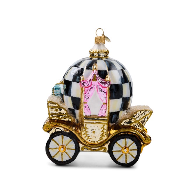 2026 Just Married Carriage Glass Ornament image number 2