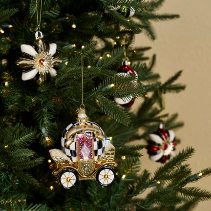 2026 Just Married Carriage Glass Ornament