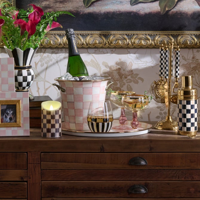 Courtly Stripe Stemless Wine Glass image number 4