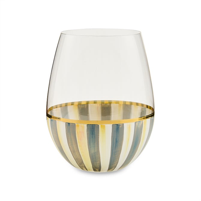 Sterling Stripe Stemless Wine Glass image number 0