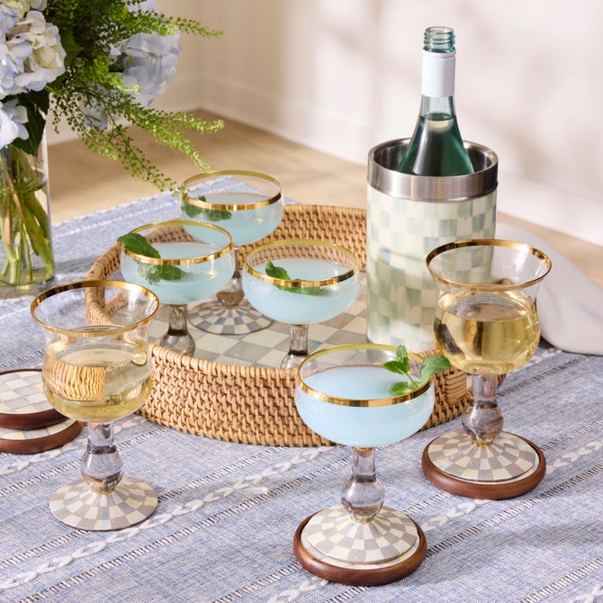 Sterling Check Coupe Glass image number 3
