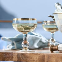 Sterling Check Coupe Glass
