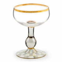 Sterling Check Coupe Glass
