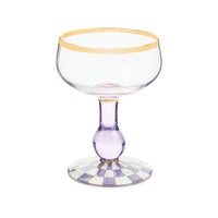 Violet Check Coupe Glass
