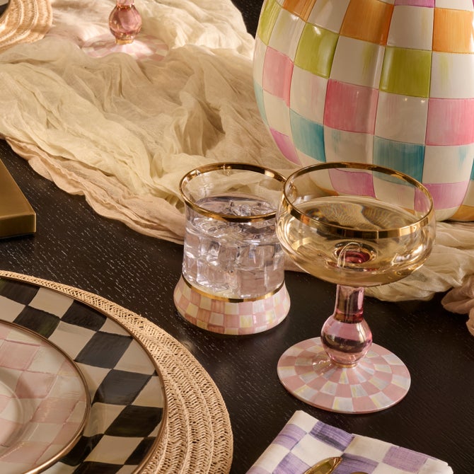 Rosy Check Tumbler Glass, Set of 2 image number 4