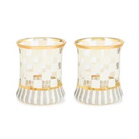 Carnival White Tumbler Glass, Set of 2