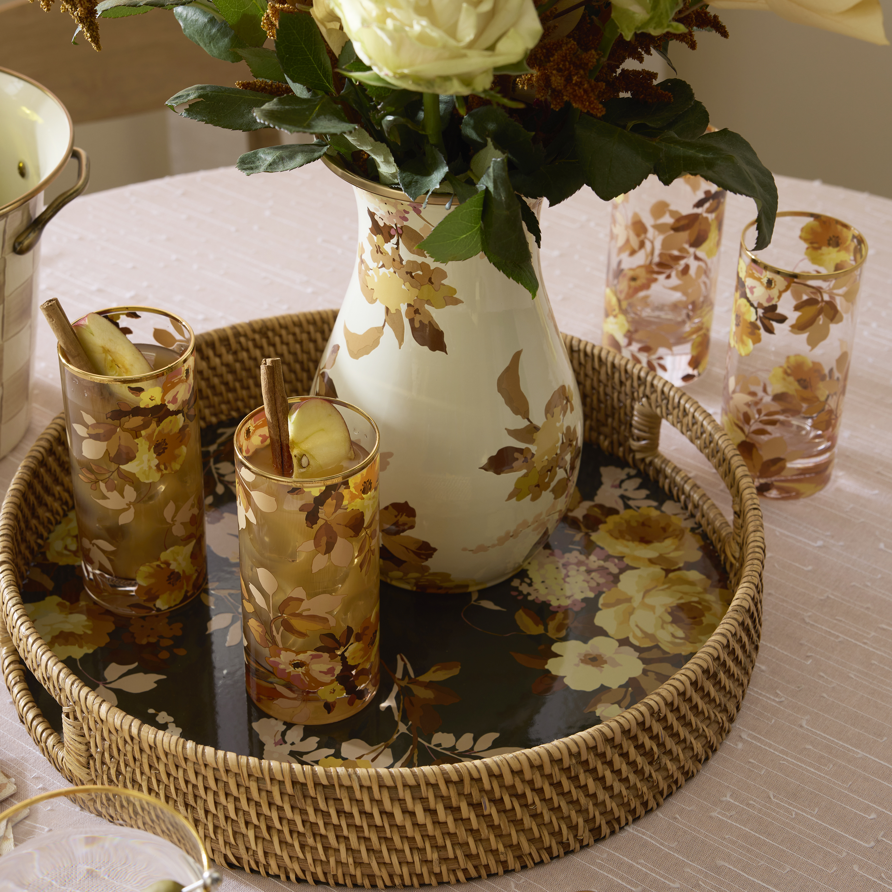 MacKenzie-Childs | Wild Rose Highball Glass, Set of 4