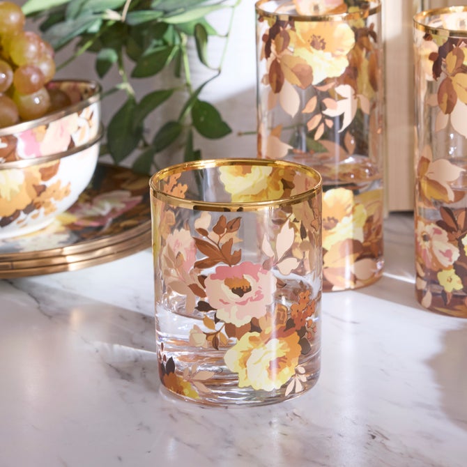 Wild Rose Tumbler Glass, Set of 4 image number 1