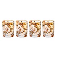 Wild Rose Tumbler Glass, Set of 4