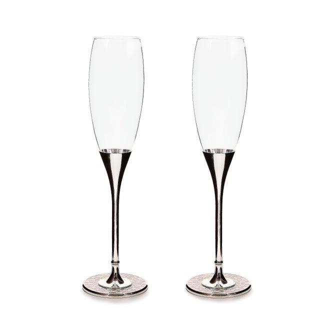 Celebrate Rosy Toasting Flutes, Set of 2 image number 0