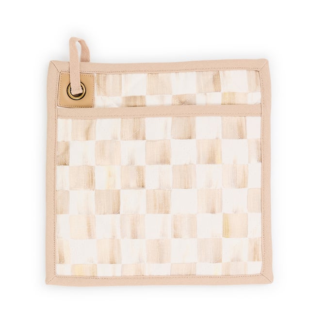 Mocha Check Potholder image number 0