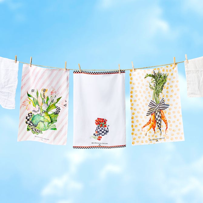 MacKenzie-Childs | Tulip Tea Kettle Dish Towel