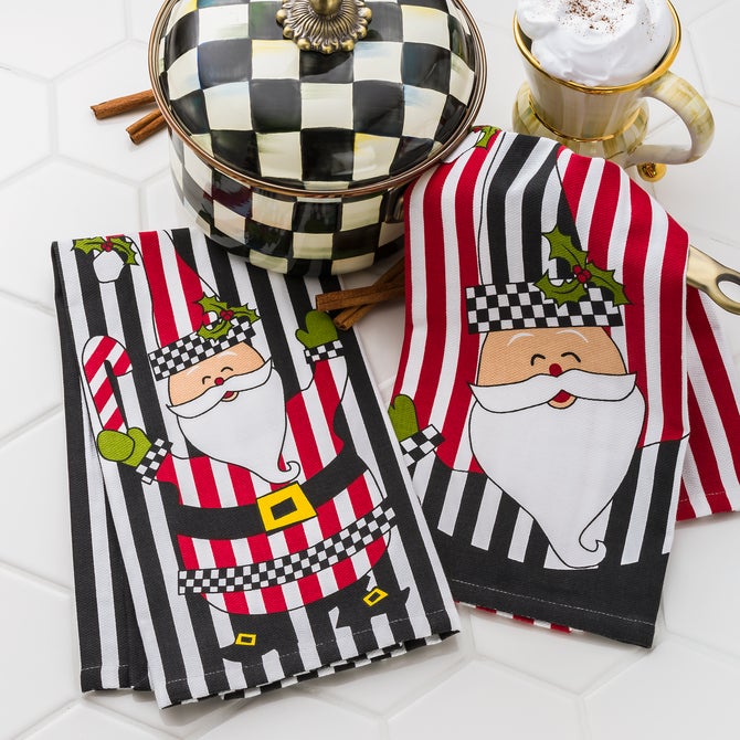Jolly Santa Dish Towels - Set of 2 image number 1