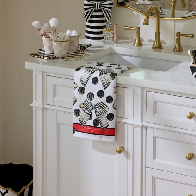 Pretty as a Bow Printed Dish Towel image number 1