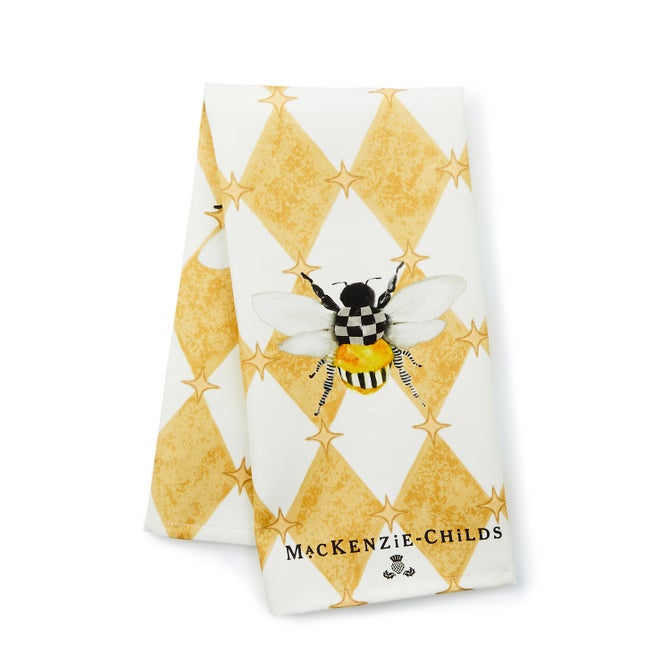 Honeycomb With Bees Dish Towel image number 1