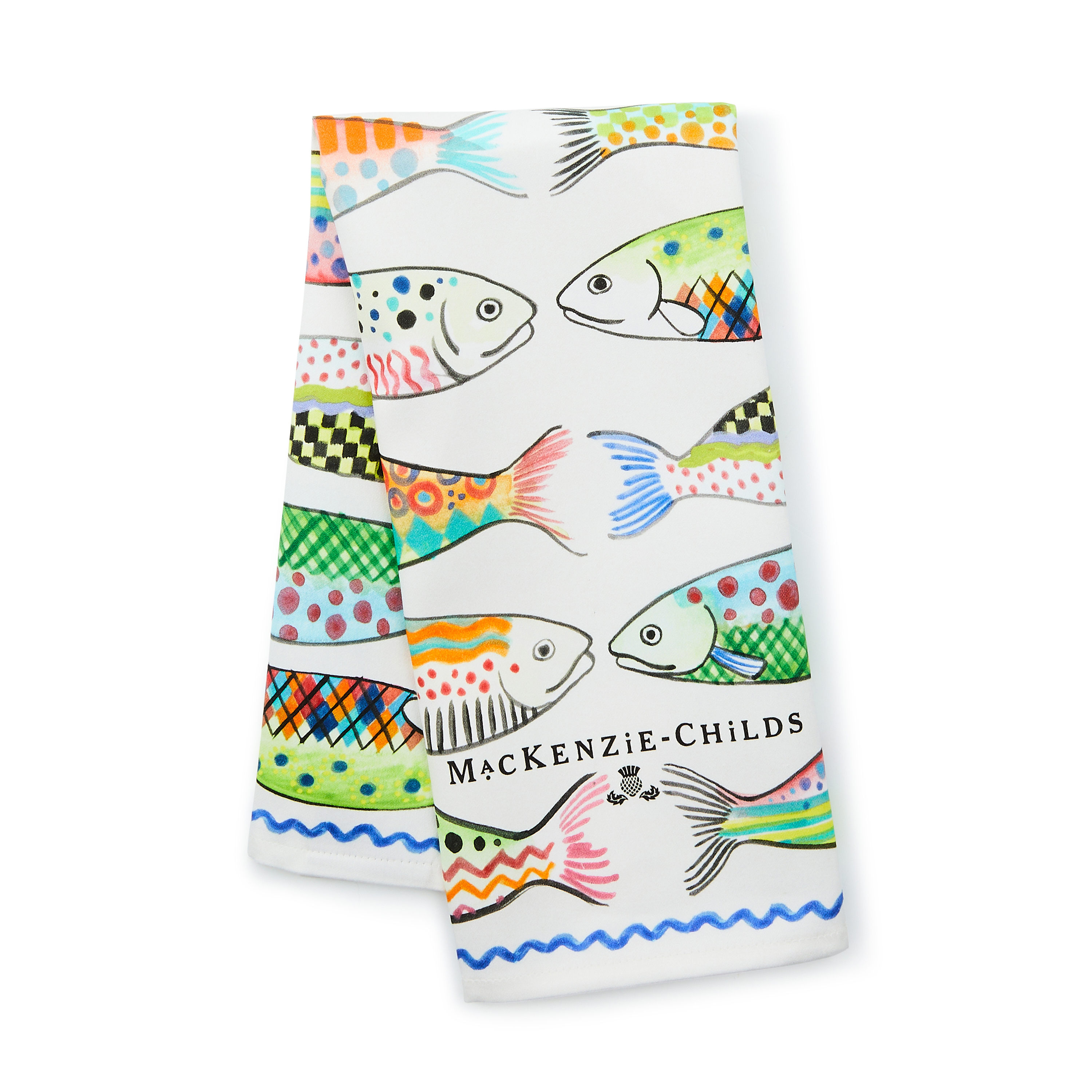 MacKenzie-Childs Go Fish Dish Towel - Thumbnail 2