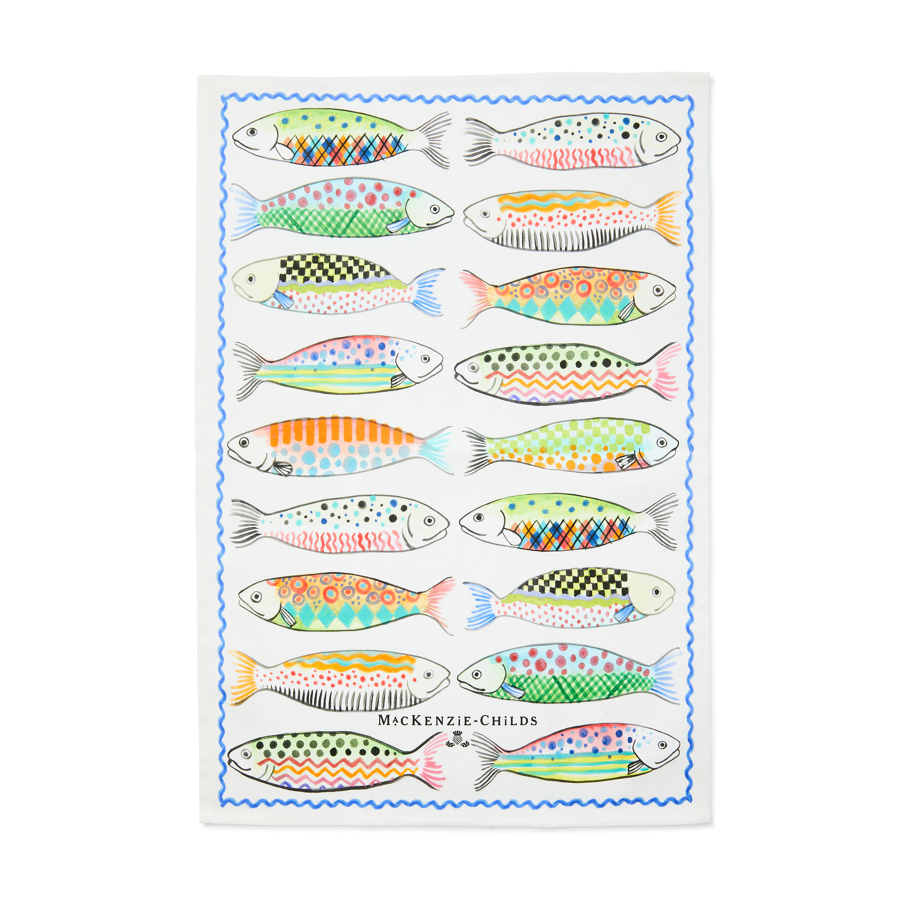 MacKenzie-Childs Go Fish Dish Towel - Thumbnail 3