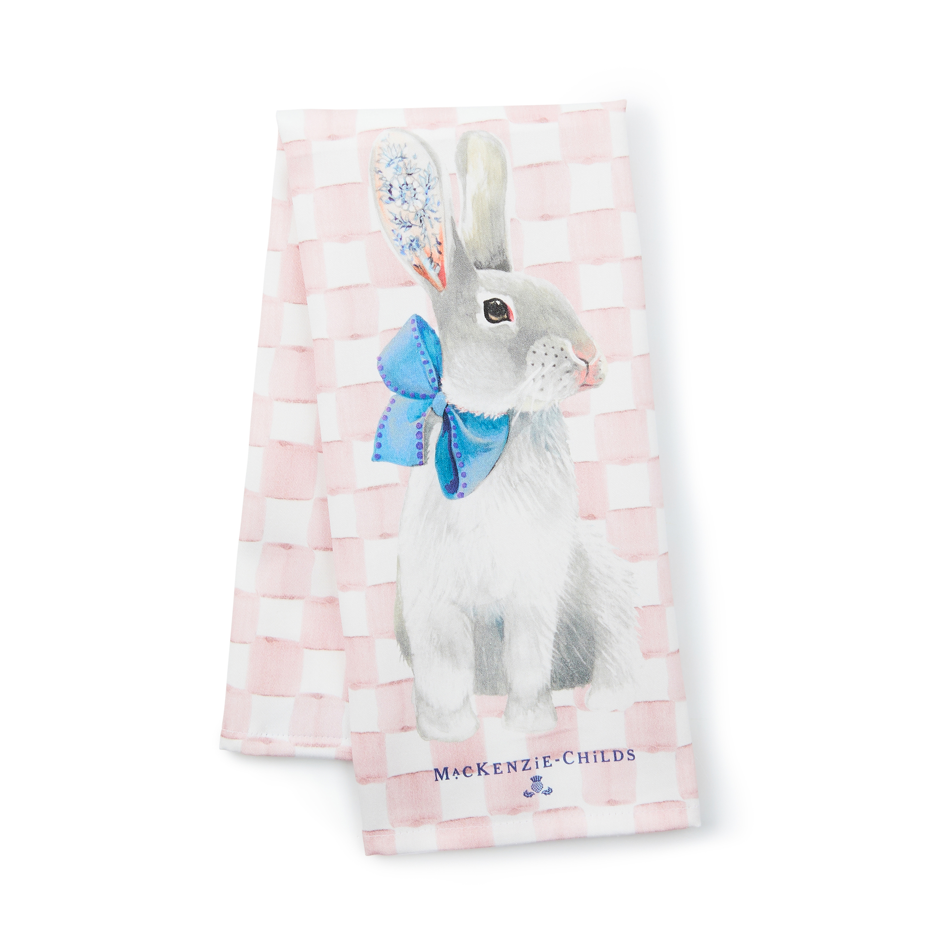 MacKenzie-Childs Tattoo Bunny Dish Towel - Thumbnail 2