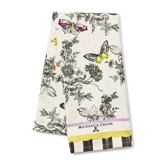 Butterfly Toile Printed Dish Towel image number 1