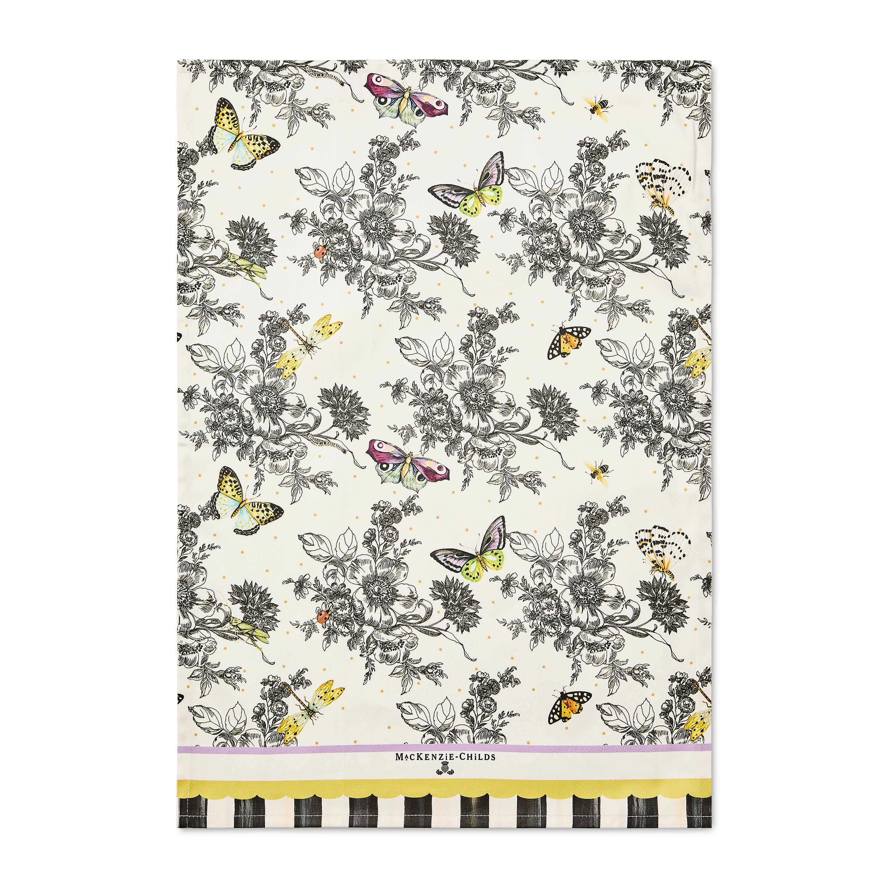 MacKenzie-Childs Butterfly Toile Dish Towel