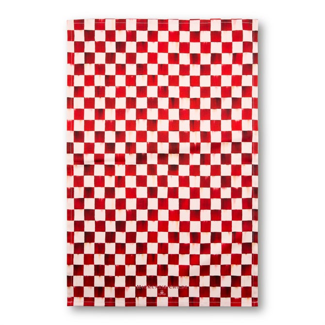 Cherry Check Printed Dish Towel image number 2
