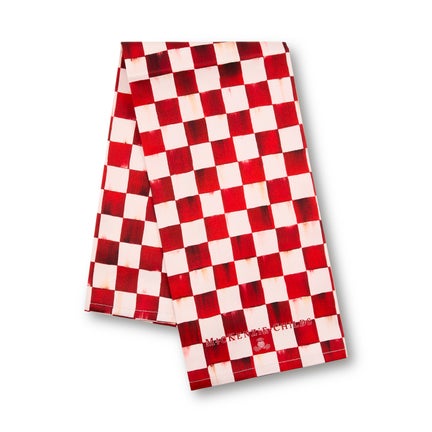 Cherry Check Printed Dish Towel