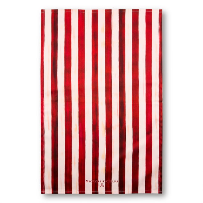 Cherry Stripe Printed Dish Towel image number 2