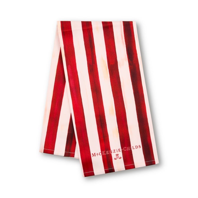 Cherry Stripe Printed Dish Towel image number 0