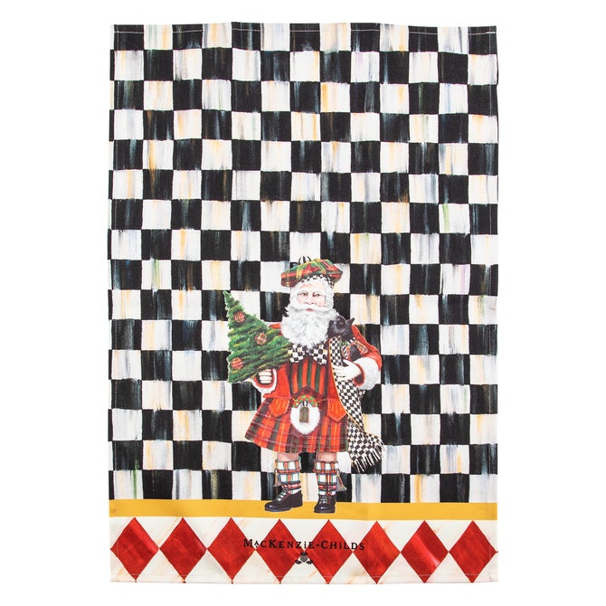 Scottish Santa Dish Towel image number 0