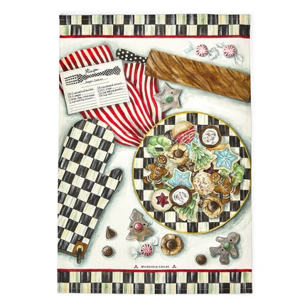 Christmas Cookie Recipe Dish Towel