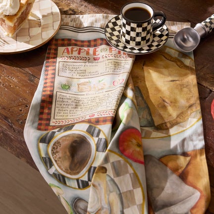 Apple Pie Recipe Dish Towel