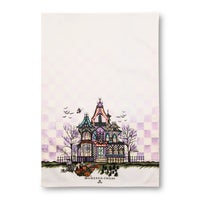 Haunted House Printed Dish Towel