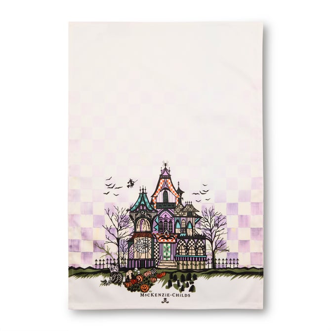 Haunted House Printed Dish Towel image number 2